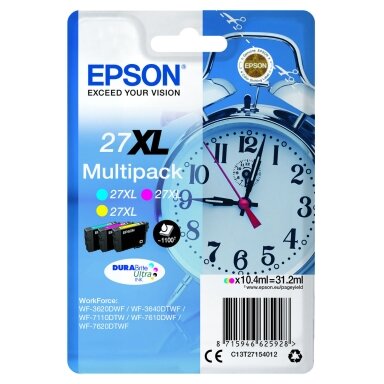 Kasetė Epson T27XL (C13T27154012) CMY OEM