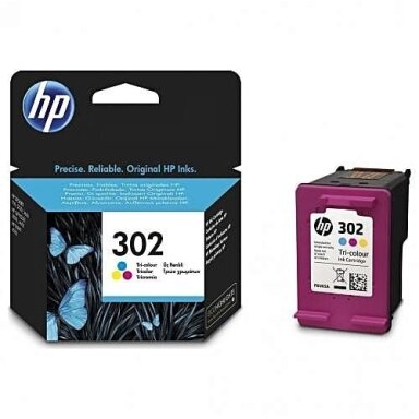 Kasetė HP No.302A (F6U65AE) CMY 165psl OEM