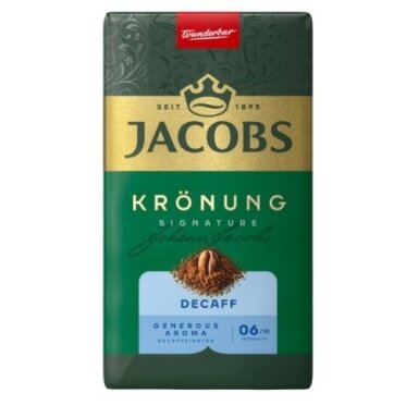 Kava JACOBS KRONUNG Entkoffeiniert, malta, be kofeino, 250 g