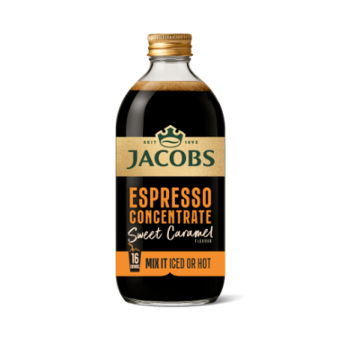 Kavos gėrimas JACOBS Espresso Caramel aromatizuotas, 485ml