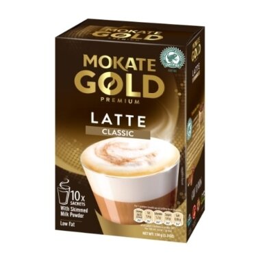 Kavos gėrimas MOKATE Gold Premium Latte Classic, 10 x 14g Kavos gėrimas MOKATE Gold Premium Latte Classic, 10 x 14g