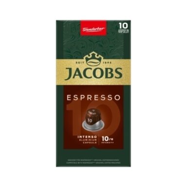 Kavos kapsulės JACOBS Espresso 10 Intenso, 52g