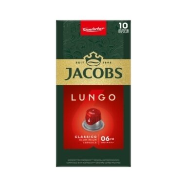 Kavos kapsulės JACOBS Lungo 6 Classico, 52g
