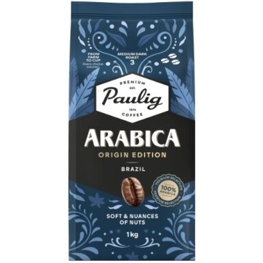Kavos pupelės PAULIG Arabica Origin Edition Brazil, 1kg Kavos pupelės PAULIG Arabica Origin Edition Brazil, 1kg