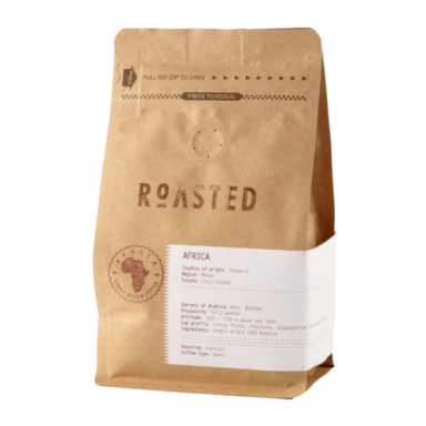 Kavos pupelės ROASTED Espresso, Tanzania Top Lunji, 100% rūšinė Arabika, 250 g