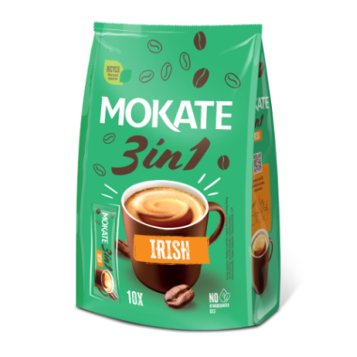 Kavos gėrimas MOKATE 3in1 Irish, maišelyje 10 x 17g