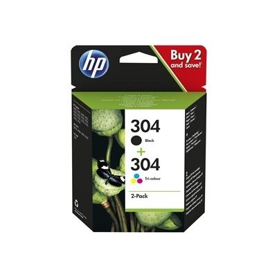 Kasetė HP No.304A (3JB05AE) BK+ CMY 120/100psl. OEM Kasetė HP No.304A (3JB05AE) BK+ CMY 120/100psl. OEM