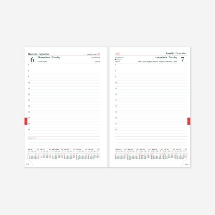 Kalendorius MANAGER DAY "Evelina" A5, 2027, kartoninis viršelis 1 Kalendorius MANAGER DAY "Evelina" A5, 2027, kartoninis viršelis 1