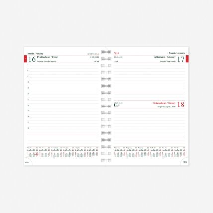 Kalendorius MANAGER Spirex Day 2027 A5, BALTICS Lithuania 1