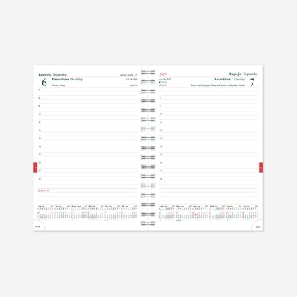 Kalendorius MANAGER Spirex Day 2027 A5, PU TREND, Rose Garden 1 Kalendorius MANAGER Spirex Day 2027 A5, PU TREND, Rose Garden 1