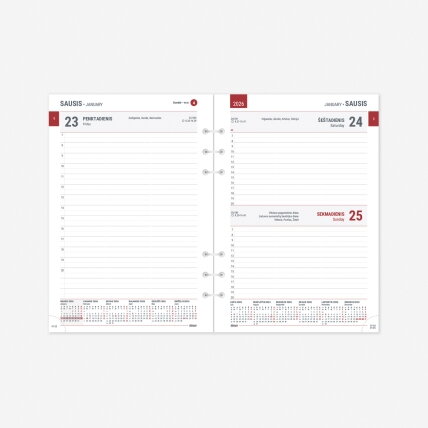 Kalendorius MAXI organizer 2027 A5, oda, juoda 2
