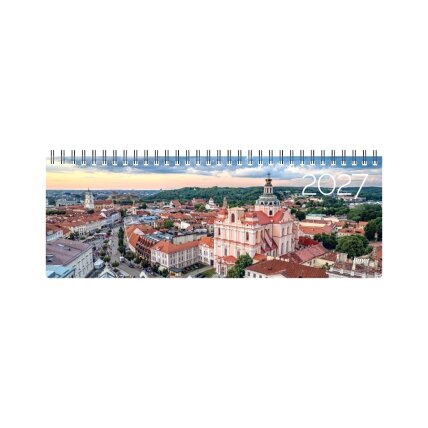 Kalendorius MEMO Vilnius 2027, 290 x 110 mm, kartoninis Kalendorius MEMO Vilnius 2027, 290 x 110 mm, kartoninis