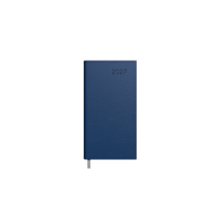 Kalendorius MIDI 2027, 90 x 167 mm, PU, tamsiai mėlyna