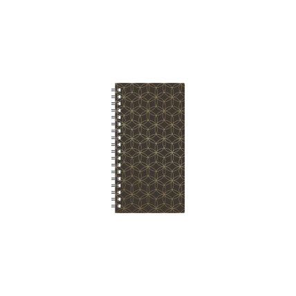 Kalendorius MIDI Spirex 2027, 95 x 170 mm, Pattern, ruda, kartonas