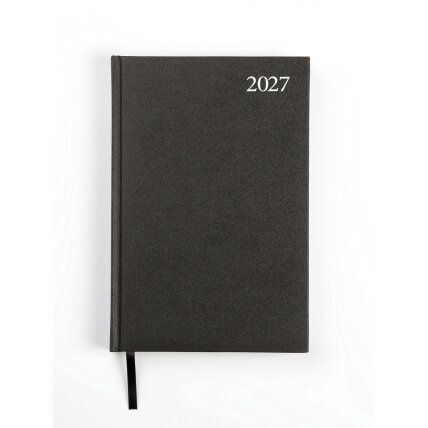 Kalendorius STANDARD 2027, PVC, A5, matinė juoda LT
