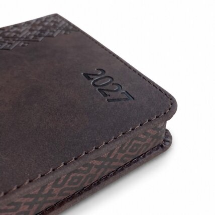 Kalendorius TRADITIONAL 2027, PU, A5, ruda 1 Kalendorius TRADITIONAL 2027, PU, A5, ruda 1