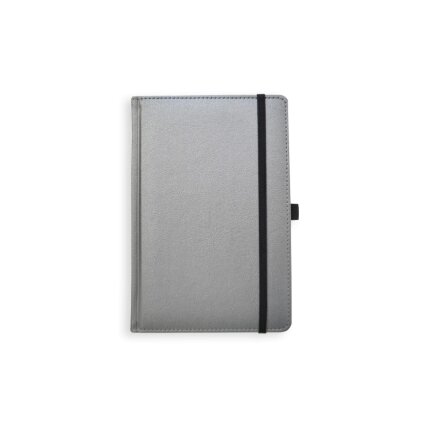 Kalendorius - užrašinė UNIVERSAL BLACK EDITION, PU, A5, be datų, sidabrinė Kalendorius - užrašinė UNIVERSAL BLACK EDITION, PU, A5, be datų, sidabrinė