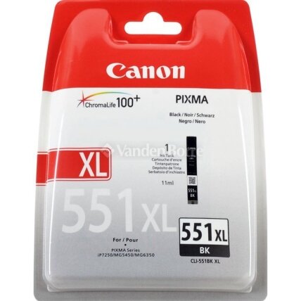 Kasetė Canon CLI-551XL BK 1125 psl. OEM Kasetė Canon CLI-551XL BK 1125 psl. OEM
