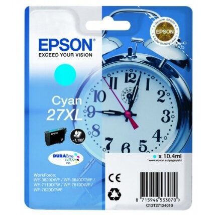 Kasetė Epson T27XL (C13T27124012) CY 1.1K OEM Kasetė Epson T27XL (C13T27124012) CY 1.1K OEM
