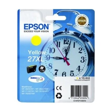 Kasetė Epson T27XL (C13T27144012) YL 1.1K OEM Kasetė Epson T27XL (C13T27144012) YL 1.1K OEM