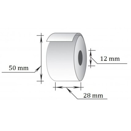 Kasos juosta, 28 mm x 25 m, terminis popierius, viensluoksnė, 10 vnt/pak 1 Kasos juosta, 28 mm x 25 m, terminis popierius, viensluoksnė, 10 vnt/pak 1