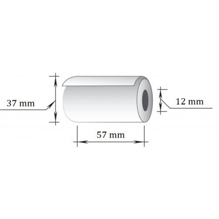 Kasos juosta TECHNOINFORM 57mmx15mx38mm, termo, 10 vnt./pak. 1