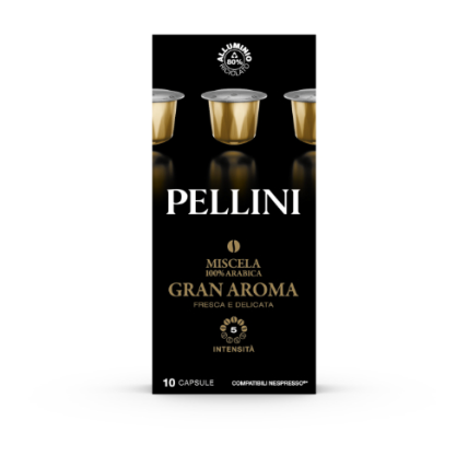 Kavos kapsulės PELLINI Gran Aroma, 10x5,5g Kavos kapsulės PELLINI Gran Aroma, 10x5,5g