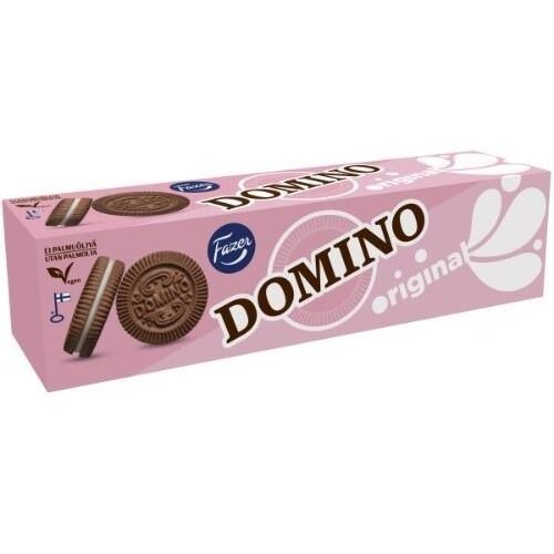 Kakaviniai sausainiai DOMINO, su vanilės skonio įdaru 175g