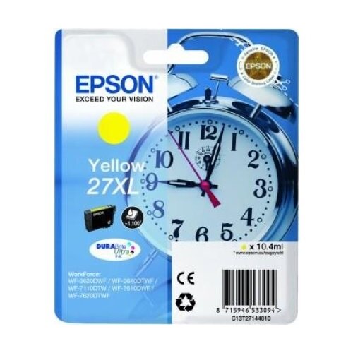 Kasetė Epson T27XL (C13T27144012) YL 1.1K OEM Kasetė Epson T27XL (C13T27144012) YL 1.1K OEM