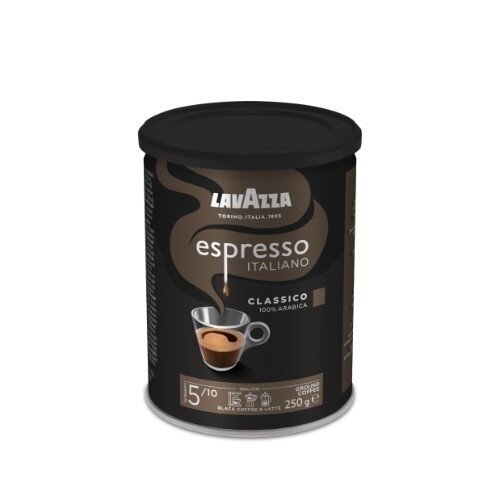 Kava LAVAZZA Espresso, malta, 250 g, metalinėje dėžutėje Kava LAVAZZA Espresso, malta, 250 g, metalinėje dėžutėje