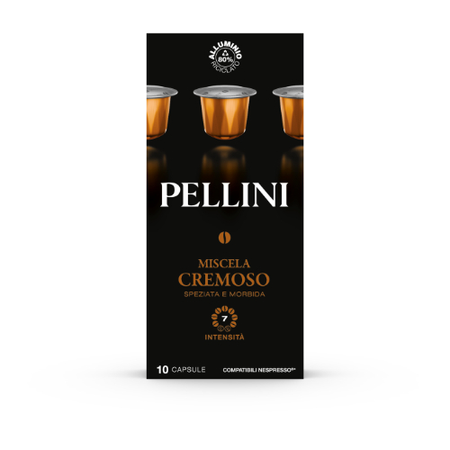 Kavos kapsulės PELLINI Cremoso, 10x5,5g Kavos kapsulės PELLINI Cremoso, 10x5,5g