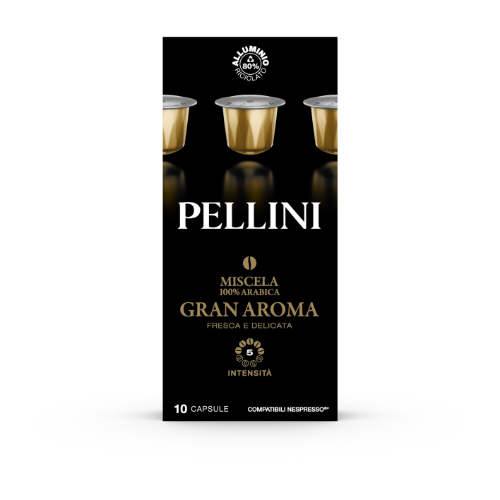 Kavos kapsulės PELLINI Gran Aroma, 10x5,5g Kavos kapsulės PELLINI Gran Aroma, 10x5,5g