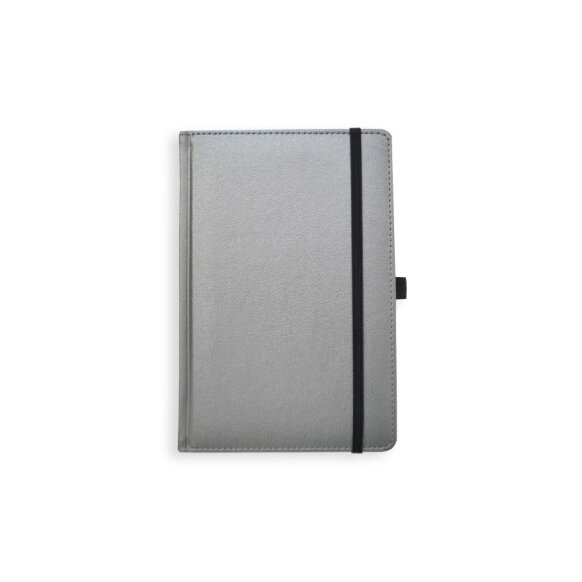 Kalendorius - užrašinė UNIVERSAL BLACK EDITION, PU, A5, be datų, sidabrinė Kalendorius - užrašinė UNIVERSAL BLACK EDITION, PU, A5, be datų, sidabrinė