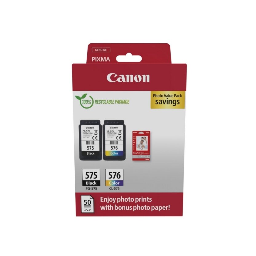 Kasetė Canon PG-575/CL-576 CMYK Multipack OEM Kasetė Canon PG-575/CL-576 CMYK Multipack OEM
