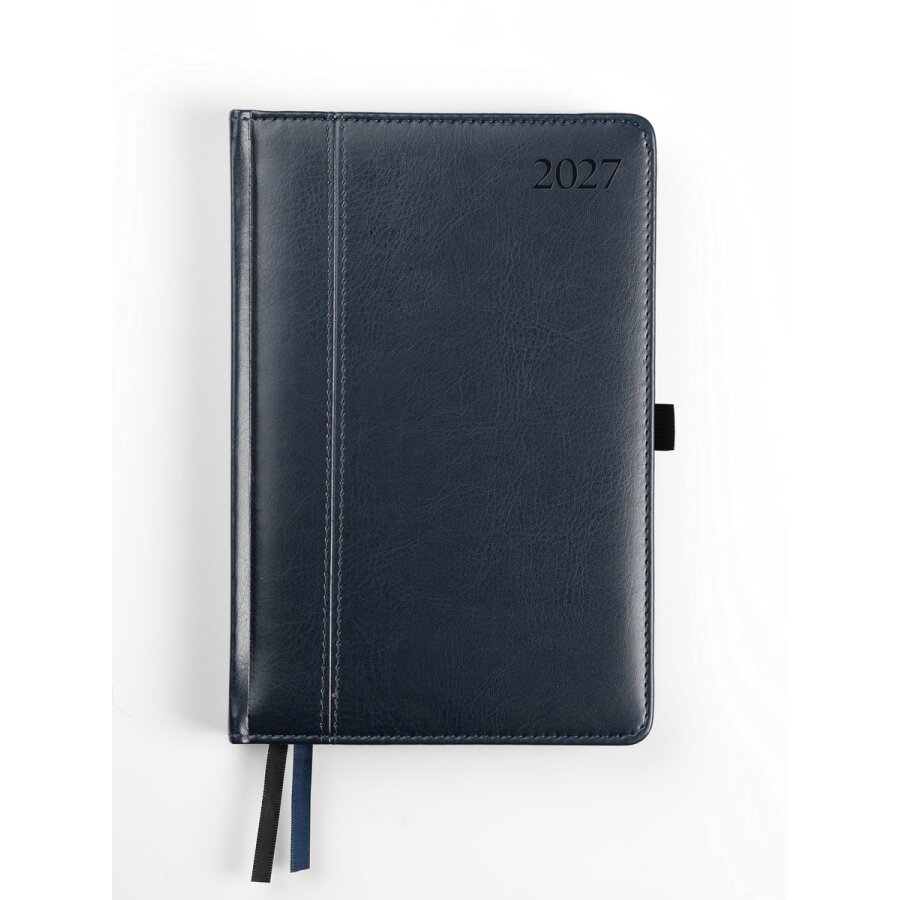 Kalendorius AMBASSADOR BLACK EDITION, 2027, PU, A5, mėlyna Kalendorius AMBASSADOR BLACK EDITION, 2027, PU, A5, mėlyna