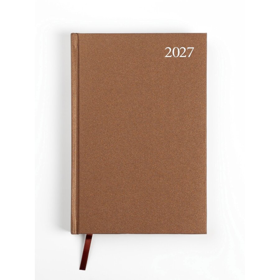 Kalendorius STANDARD 2027, PVC, A5, ruda LT Kalendorius STANDARD 2027, PVC, A5, ruda LT