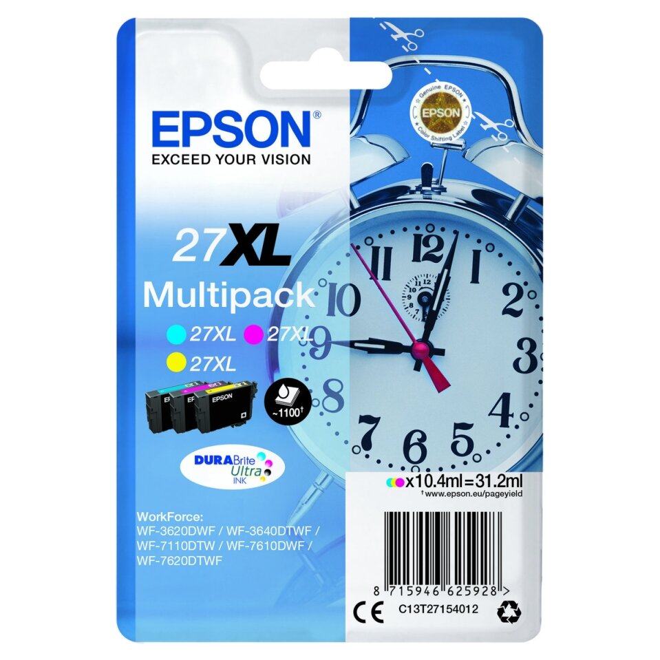 Kasetė Epson T27XL (C13T27154012) CMY OEM Kasetė Epson T27XL (C13T27154012) CMY OEM