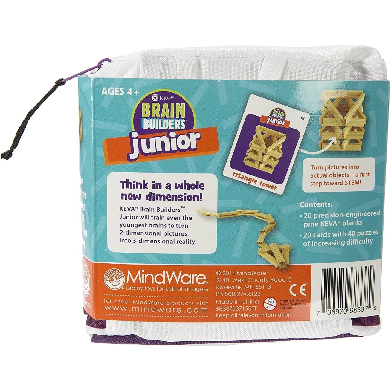 KEVA konstravimo rinkinys „Brain Builders Jr.“ 6
