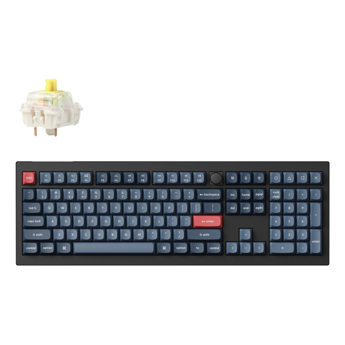 Keychron V6 Max RGB - US Layout - Hot-Swappable Gateron Jupiter Brown Wireless Keyboard