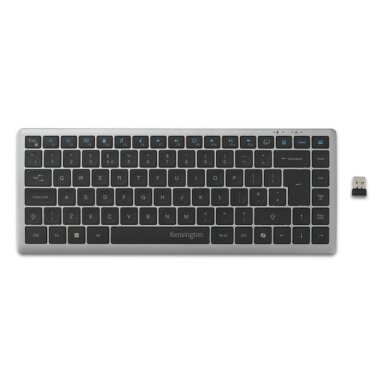 Kensington KB435 EQ Rechargeable Multi-Device Compact Klaviatūra RF+BT, US, Space Grey Kensington KB435 EQ Rechargeable Multi-Device Compact Klaviatūra RF+BT, US, Space Grey