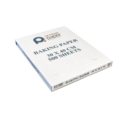 Kepimo popierius, baltas, silikonizuotas, 41 gsm, 30 x 40 cm, 500 lapų Kepimo popierius, baltas, silikonizuotas, 41 gsm, 30 x 40 cm, 500 lapų