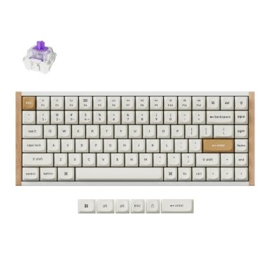 Keychron K2 HE - US Layout - Hot-Swappable Gateron Magnetic Nebula - White Wireless Keyboard Keychron K2 HE - US Layout - Hot-Swappable Gateron Magnetic Nebula - White Wireless Keyboard