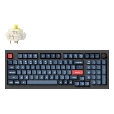 Keychron V5 Max RGB - US Layout - Hot-Swappable Gateron Jupiter Banana Wireless Keyboard