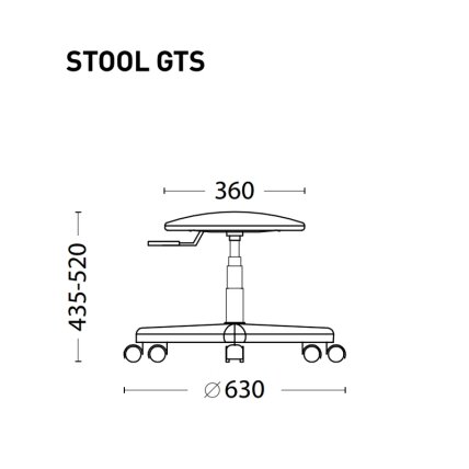 Kėdė NOWY STYL STOOL GTS odos pakaitalas, V - 14, juoda 1 Kėdė NOWY STYL STOOL GTS odos pakaitalas, V - 14, juoda 1