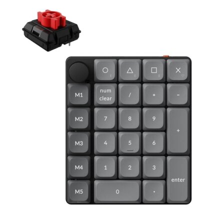 KEYCHRON K0 Max - Milk POM Red - Wireless Numpad Keyboard KEYCHRON K0 Max - Milk POM Red - Wireless Numpad Keyboard