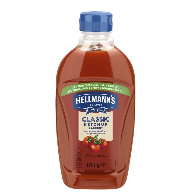 Kečupas, HELLMANNS, švelnus, 485g