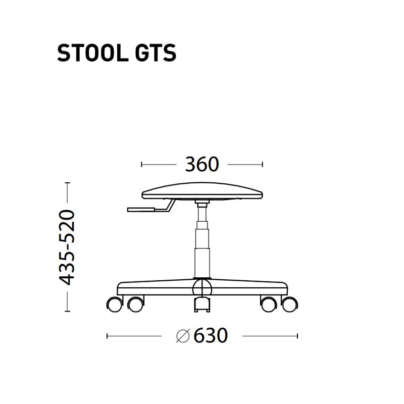 Kėdė NOWY STYL STOOL GTS odos pakaitalas, V - 14, juoda 1 Kėdė NOWY STYL STOOL GTS odos pakaitalas, V - 14, juoda 1