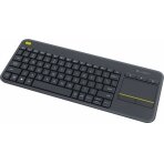 Klaviatūra belaidė Logitech K400 Wireless Touch Plus - INT (920-007145), juoda