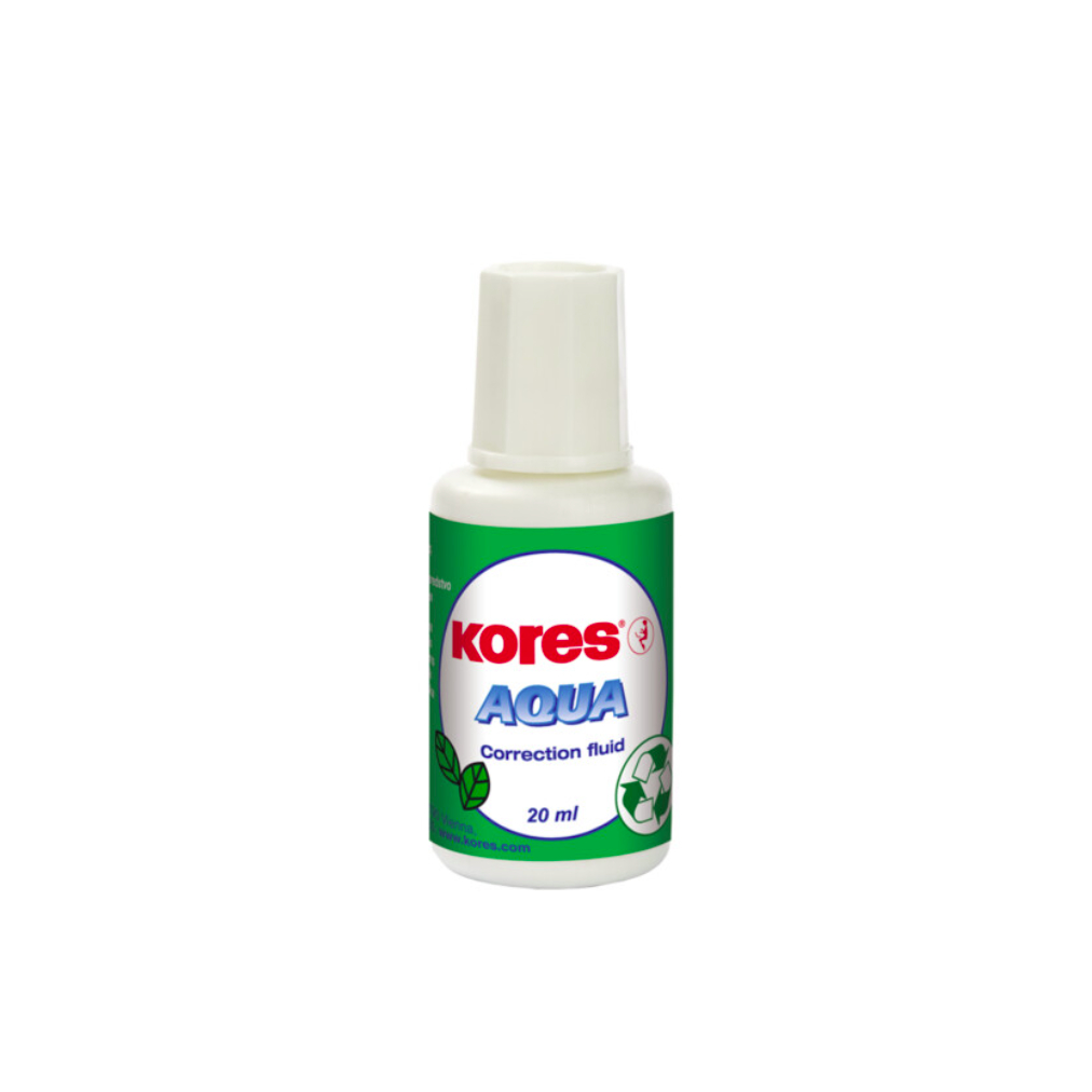Korekcinis skystis KORES AQUA, 20 ml, su teptuku Korekcinis skystis KORES AQUA, 20 ml, su teptuku