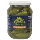Konservuoti kornišonai MIKADO, su saldikliu, 670 g / 370 g